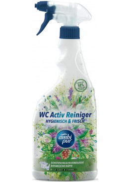 Универсальное средство для чистки туалета и ванной комнаты Ambi Pur WC Botanical Fragrances Шалфей и кедр, 750 мл